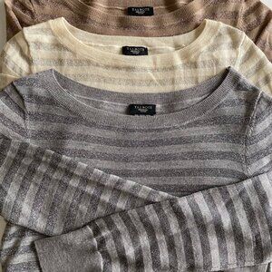 Three Lightweight Merino Wool Blend Sweaters